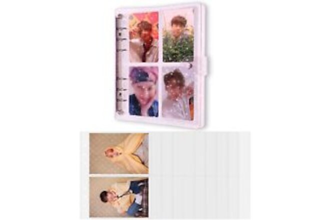 3 Inch 200 Pockets Photocard Binder Kpop Portable Photo Album Transparent Plu...