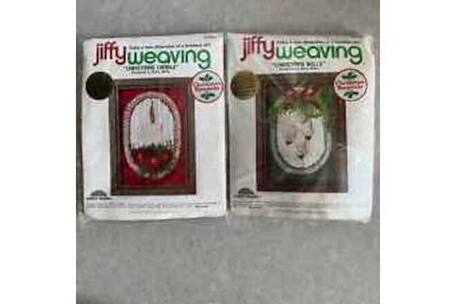 VTG Jiffy Weaving Christmas Bells & Candles Loom Kits 3000 3001