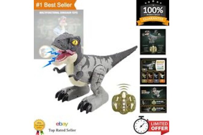 ALLCELE Dinosaur Toys, Velociraptor Dinosaur Toys1.31FT Long with Light and M...