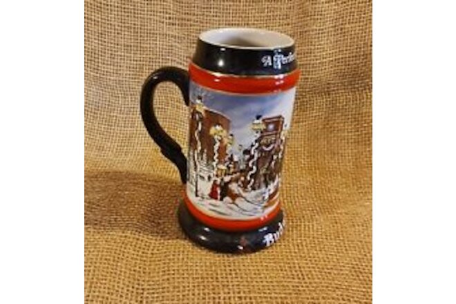1992 Budweiser “A Perfect Christmas” Beer Stein Holiday Clydesdale Busch; new