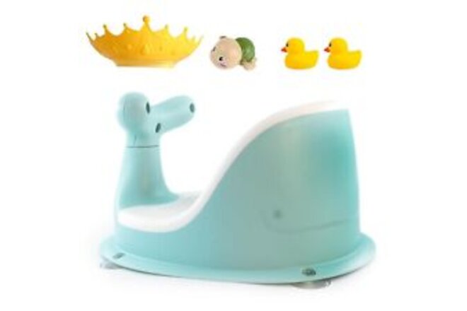 Infant Baby Bath Seat for 6 Months & Up, with 4 Secure Suction Cups (Green)