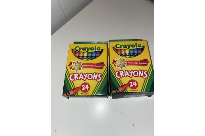 Crayola Crayons 24 Pack Lot Of 2 (2Pack) Nontoxic 48 Total Crayons