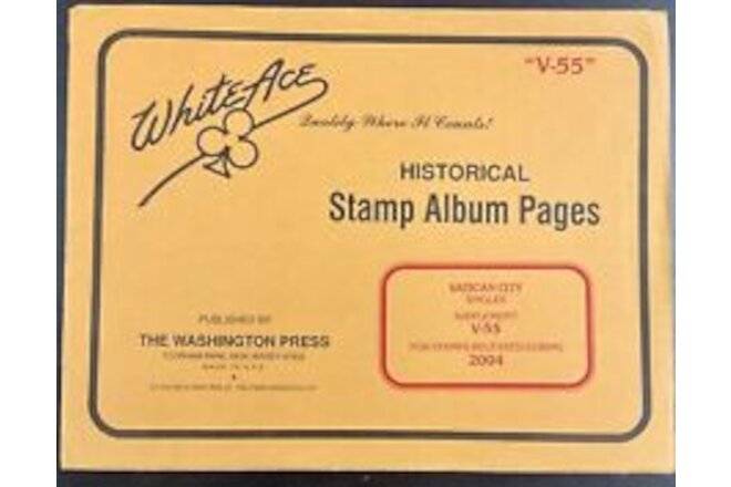White Ace Historical Stamp Pages Vatican City Singles Supplement V-55 2004 NEW