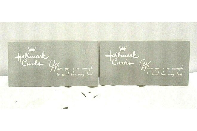 2 Hallmark Cards Vtg Shelf Signs Tags When You Care Enough to Send the Very Best