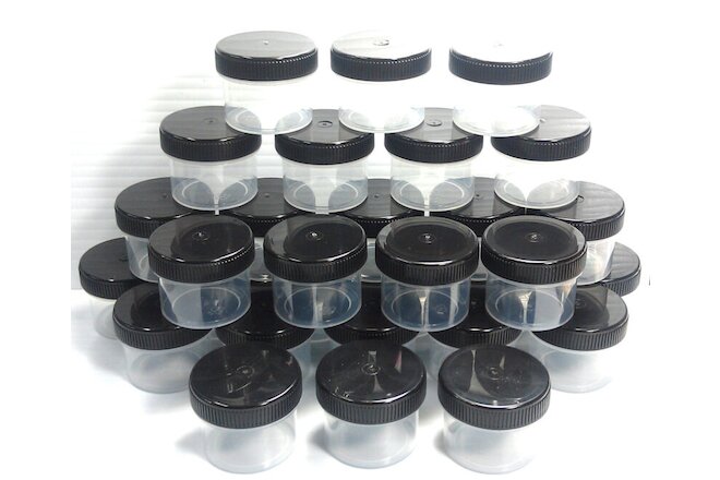 24 Small Plastic Jars 1 ounce Insect Bug Science Specimen Storage Container 4304