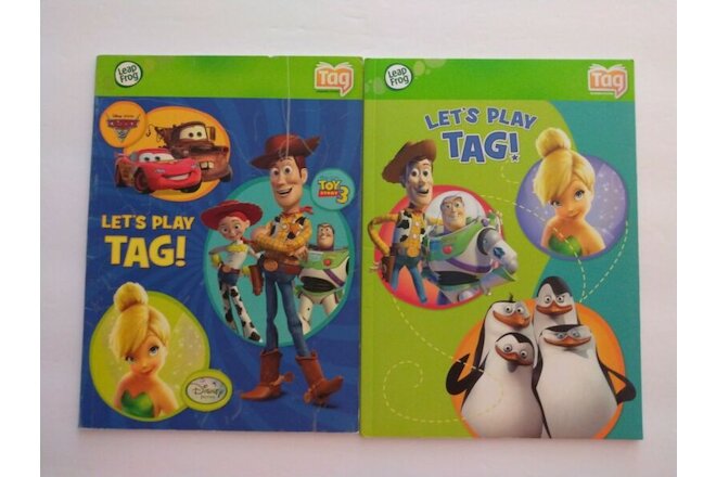 Leap Frog Tag (2 PAPERBACK BOOKS) "LET'S PLAY TAG!"  TAG ONLY BOOK ----USED----