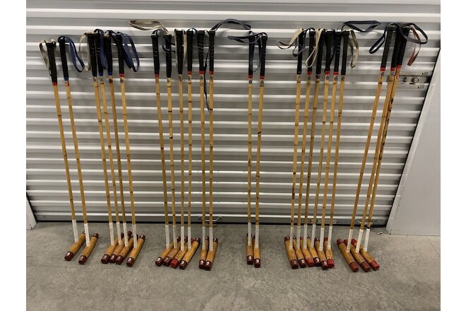 Six Assorted Polo Mallets