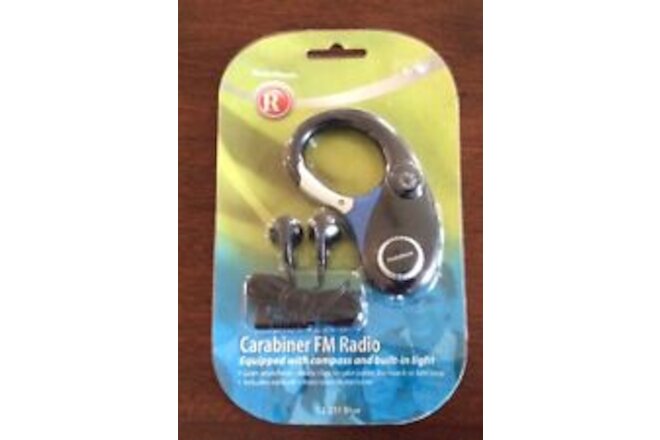 New Sealed Radio Shack Caribiner FM Radio With Earbuds And Extras