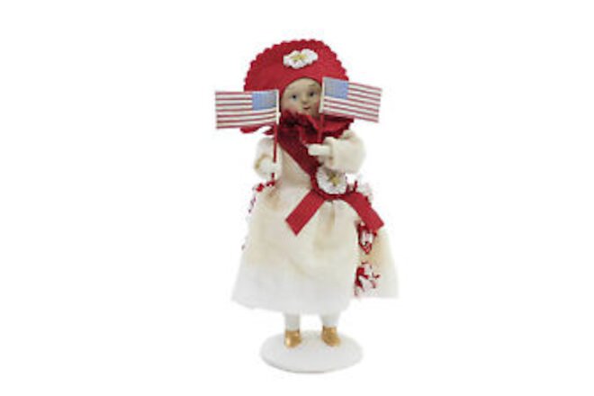 Dee Foust-Harvey Polly's Parade Polyresin Patriotic Flag July Fourth 81114