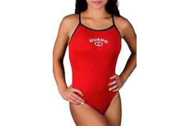ADORETEX Guard Swimsuit 1-pc size 36 Women's Red