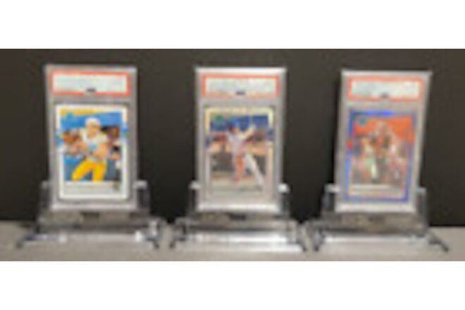 3-Official PSA Acrylic Stands for Graded Cards Slab Display - Cards not Included