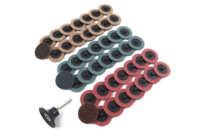 2 inch Roll Lock Surface Prep Conditioning Quick Change Sanding Discs w/ Holder