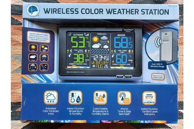 La Crosse Technology Wireless Color Weather Station 872115 New WiFi Remote Senso