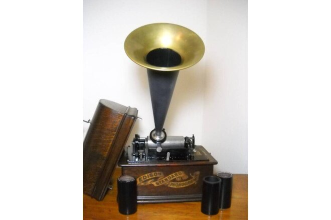 Antique Edison Standard Model A Two Minute Cylinder Phonograph Very Nice