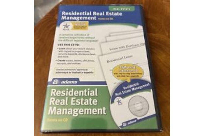 Adams Residential Property Management Forms on CD Real Estate SEALED