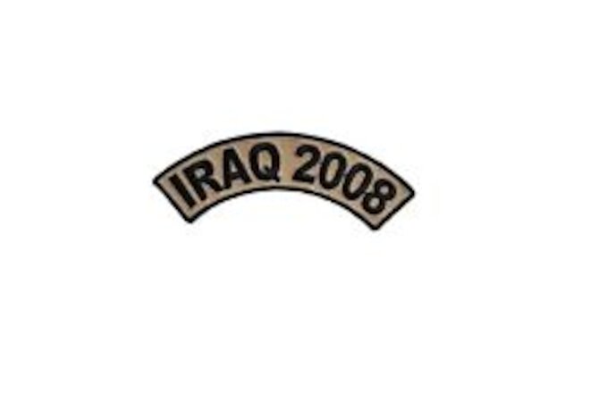 IRAQ 2008 Rocker Veteran Biker Embroidered Motorcycle Uniform 4" Patch NEW
