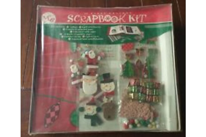 25 Piece Holiday Scrapbook Kit Christmas Album Stickers Paper Glitter Pens