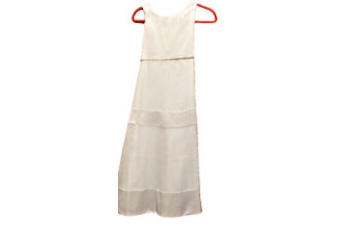 NWT White Satin  Sleeveless  Special Occasion / Flower Girl Dress size 16 $69.95