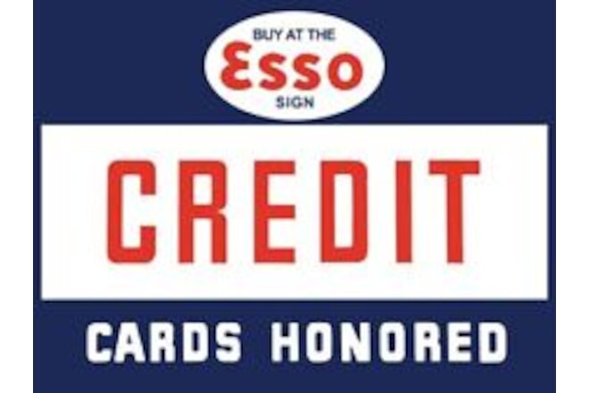 Standard Oil ESSO Gas Credit Cards New Metal Sign: 12 x 16" - Free Shipping