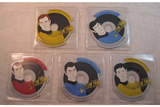 RITTENHOUSE "2003 Star Trek Animated Series Trading Card" Mini CD-ROM Set (5)