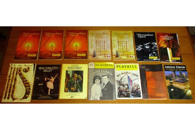 Metropolitan Opera + Broadway + Lincoln Center +New York Ballet Program Lot (14)