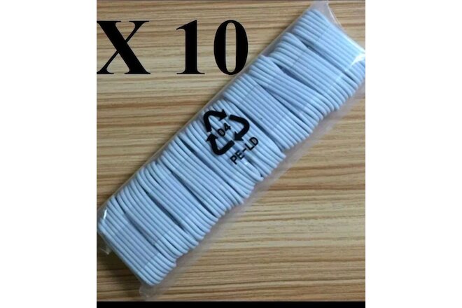 Lot of 10 X USB Data Sync Charger Charging Cable Cord for iphone x5 6 7 8 x Plus