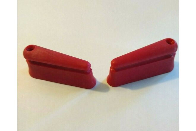Red Pinball Flipper Bats (2) Small Top Mount Hole For 1940s-60's Game Machines