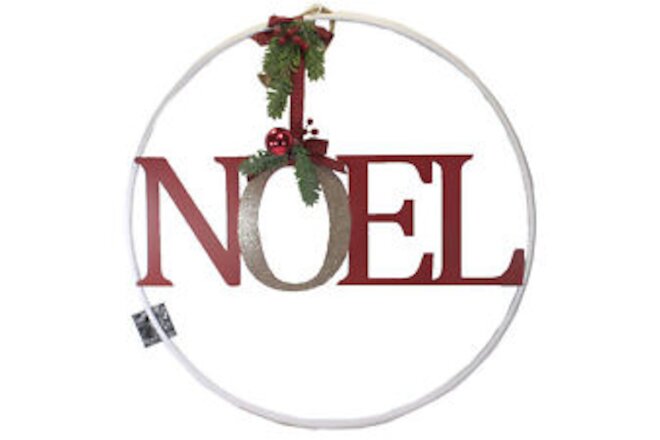 Christmas Noel Hanging Ring Metal Greenery Holiday 3800423