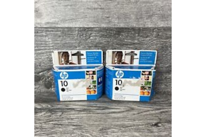 HP 10 Black Ink Cartridge C4844A Expired 5/2009 QTY of 2 - NEW SEALED