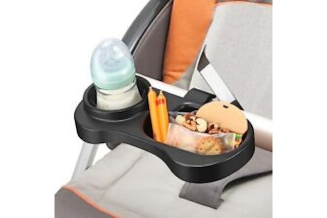 2 in 1 Universal Stroller Snack Tray with Cup Holder, Snack Catcher and Drink...
