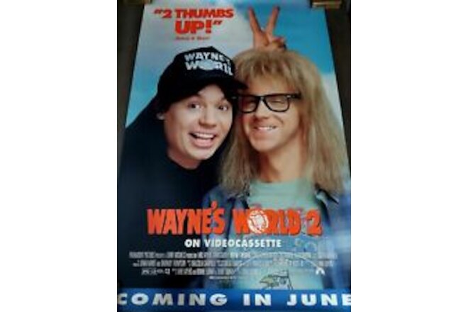 WAYNES WORLD 2 movie poster Mike Myers Dana Carvey 90's video store love promo