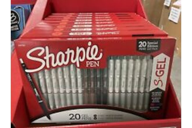 New! Sharpie Special Ed 20pk S-Gel Metal & White Barrel 0.7mm Medium  Pen set