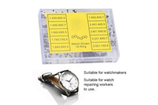 500Pcs/Box Waterproof Rubber O Ring Watch Crown O-Ring Watch Head Ring Gasket