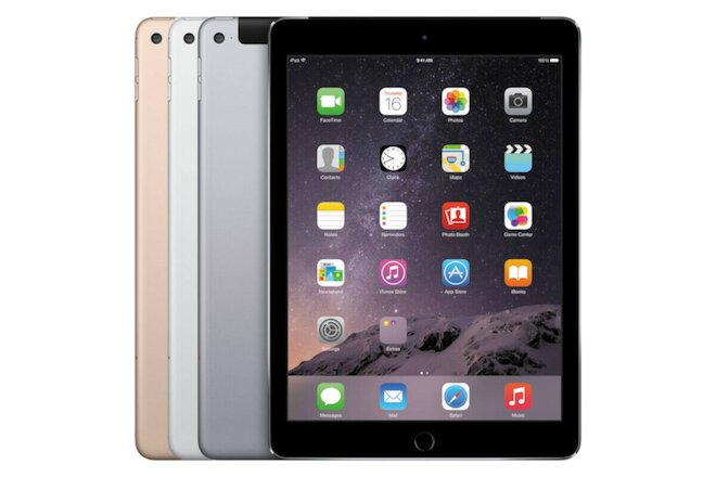 Apple iPad Air 2 - 16GB 32GB 64GB 128GB - Wi-Fi + 4G - Gold, Silver, Space Gray