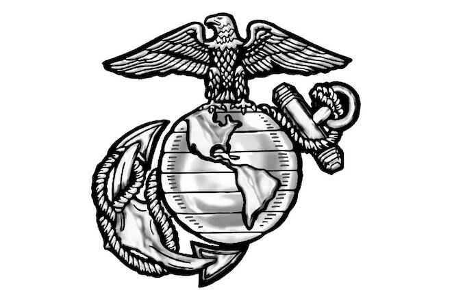 US Marines Temporary Tattoo, Eagle, Globe & Anchor - pack of 4 Made in the USA