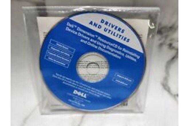 Dell Dimension Resources CD For Reinstalling Device Drivers P/N 9G705