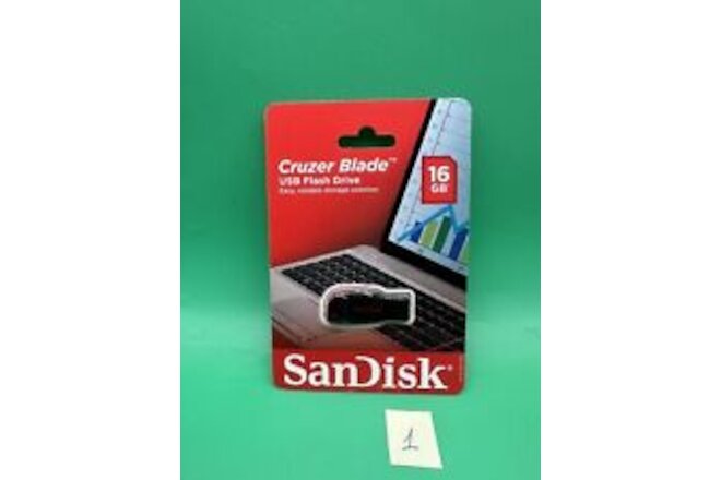 Brand New SanDisk CZ50 16GB USB Flash Jump Drive Cruzer Blade SDCZ50-016G-AW46S
