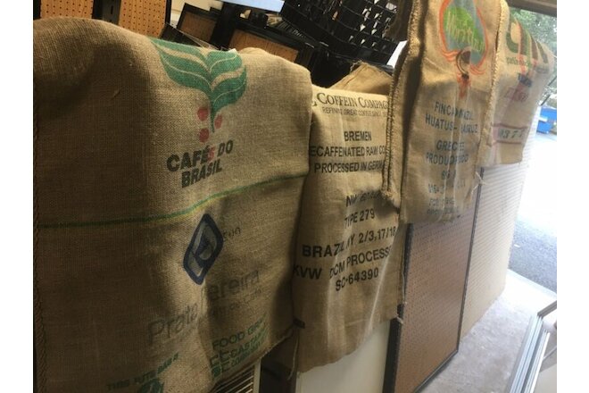5x Burlap Bags Jute Sacks Gunny Sacks Gardening DIY Crafting 5 Coffee Bean Bags