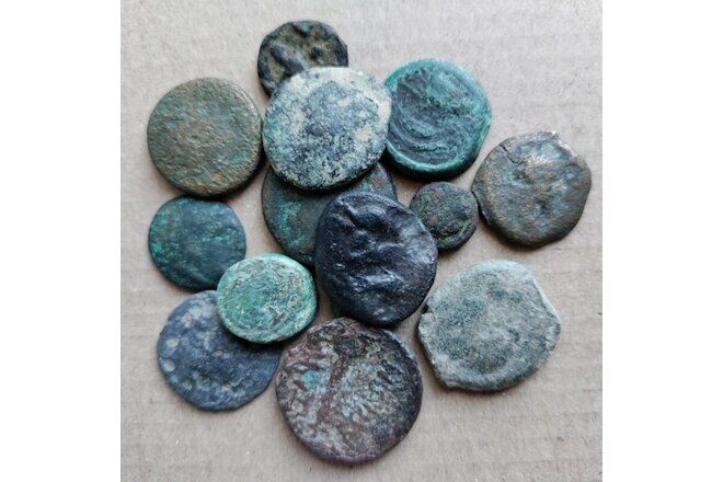 14 Ancient Greek coins lot 4th-1st Century B.C.