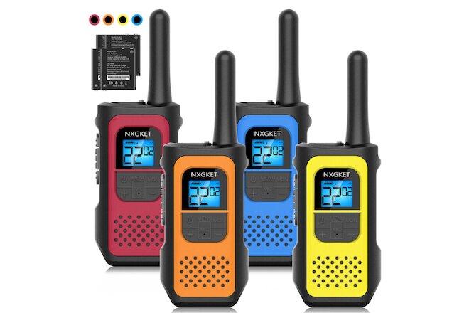 4X Rechargeable 22CH Two-Way Radios Long Range FRS VOX Walkie Talkies W/ Battery
