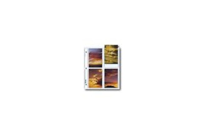 Print File Photo Pages Holds Eight 3 1/2x5" Prints, Pack of 500 #0600613