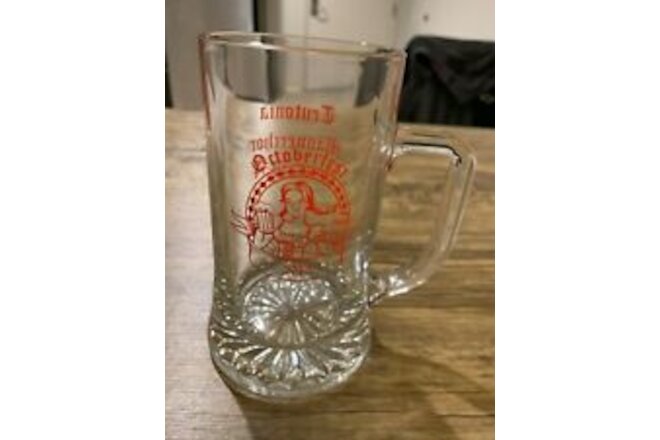 2015 Octoberfest Teutonia Mannerchor Glass Mug approx .4L Vintage