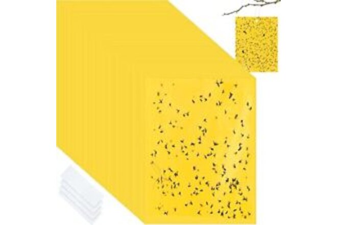 150 Pcs Double Sided Sticky Traps for Flying Plant Insect Like White Flies Ap...