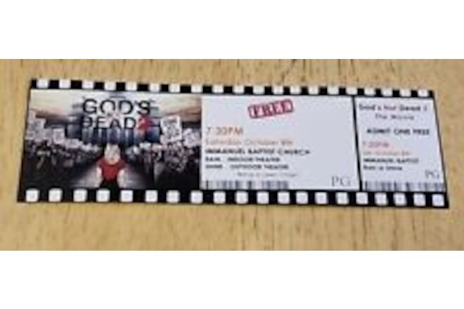 Pure Flix Presents God's Not Dead 2 Immanuel Baptist Church Movie Ticket Unused
