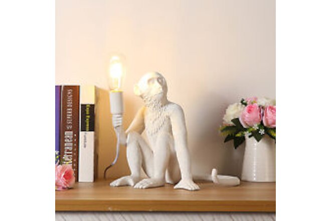 Creative Resin Sitting Monkey Table Lamp Hanging Wall Light For Bedroom us
