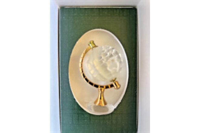 Swarovski Crystal & Gold Tone Miniature Memories World Globe Retired - NIB