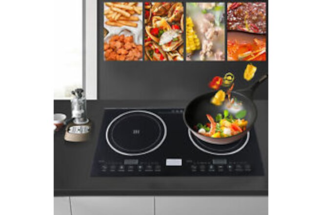 2600W Double Burners Cooker Stove Hot Plate Electric Induction Ceramic Cooktop