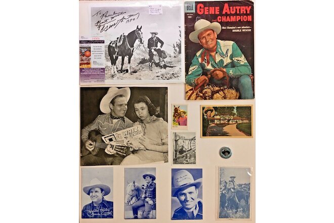 (11 lot) *HOLLYWOOD WESTERNS* autograph with c.o.a. "GENE AUTRY COLLECTION"