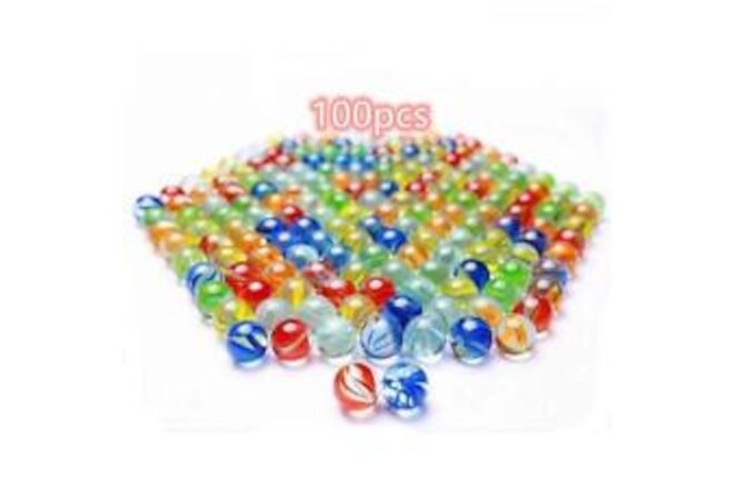 Mafuken 100 pcs Color Mixing Glass Marbles 16mm/0.63inch Marble Games DIY and...