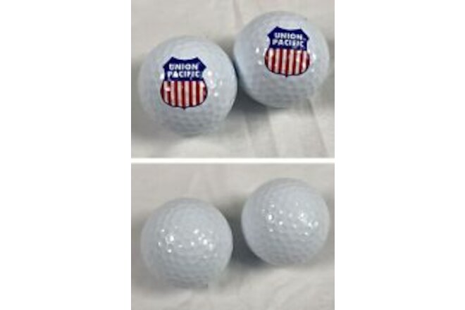 2 New Unused UPRR Union Pacific Railroad Logo Golf Balls